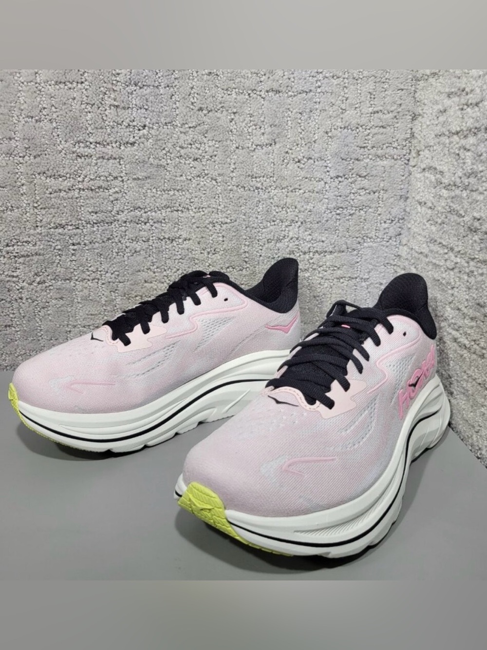 Hoka CLIFTON 10 Women's Pink & Black Athletic Running Shoes - Picture 5 of 13